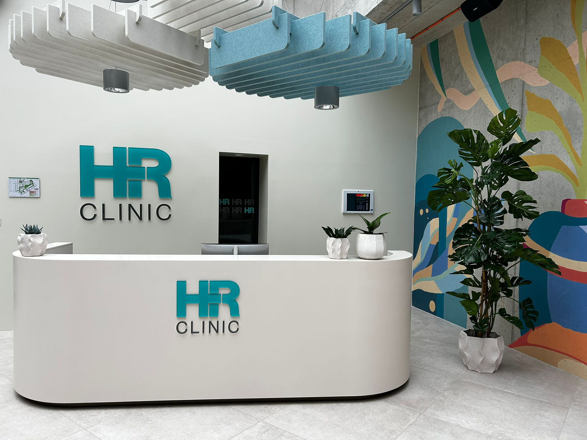 The reception area at HR Clinic